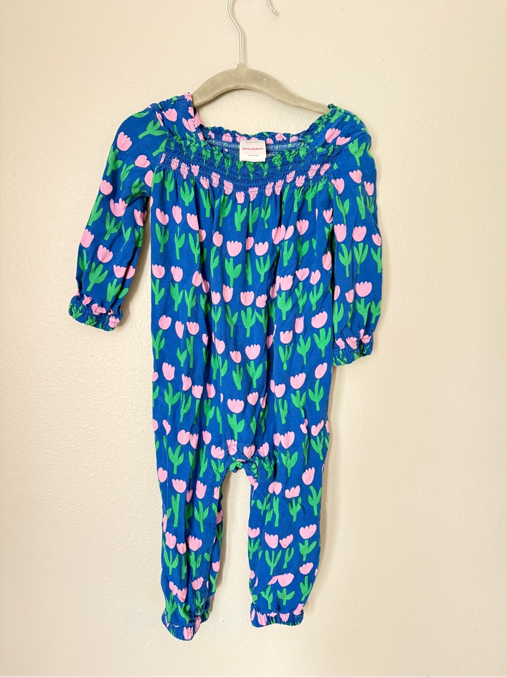 Hanna Andersson Blue Tulip Smocked Dress